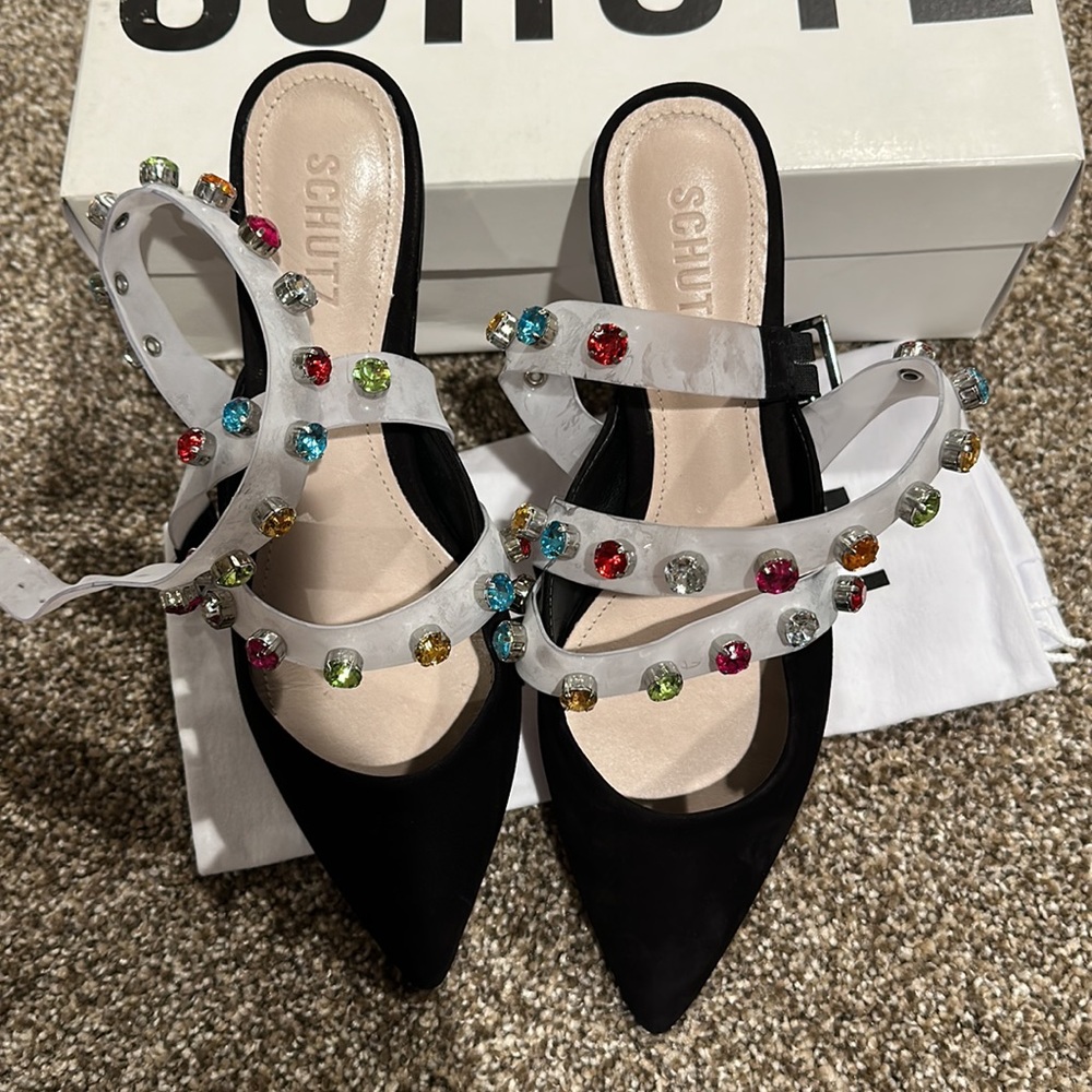 Schultz Pointed Toe Flat Wrap Around - image 2